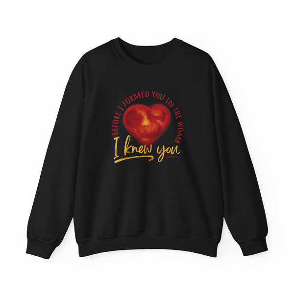 Before You Were Formed In The Womb I Knew You Sweatshirt