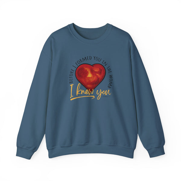 Before You Were Formed In The Womb I Knew You Sweatshirt