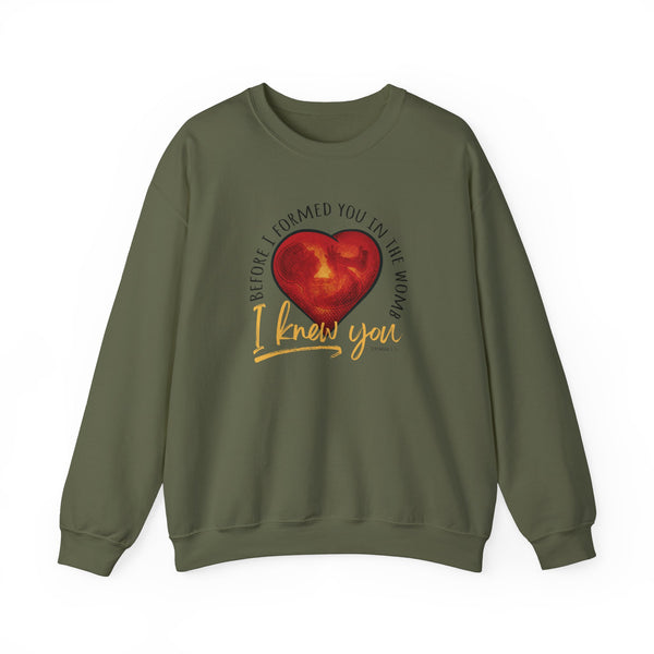 Before You Were Formed In The Womb I Knew You Sweatshirt